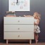 Merlin 3 drawer Dresser White/Birch - Oeuf NYC